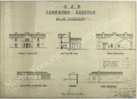 Historic plan of Sherburn in Elmet Station 1889